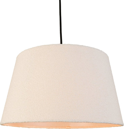 Lampe à suspension Eglo febres - e27 - ø 35 cm - noir et blanc - tissu teddy