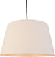 Lampe à suspension Eglo febres - e27 - ø 35 cm - noir et blanc - tissu teddy