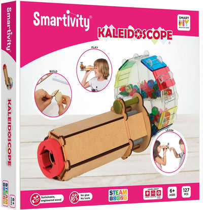 Kaléidoscope mécanique Smartivity - Kit de construction 3D en bois Kaléidoscope - Jouets de construction durables modélisme - Cadeau pour jeunes et vieux - de 8 ans à adultes