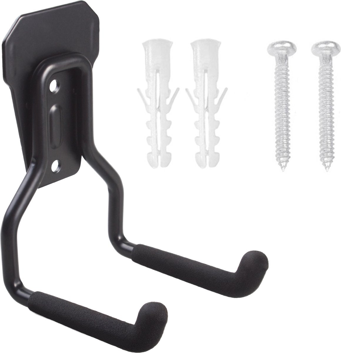 Maclean mc-439 - crochets de suspension - supports de rangement - support mural de garage en acier - montage mural - système de suspension - pour pneus outils échelle tuyaux - max 35kg - 9cm x 8,5cm x 13cm