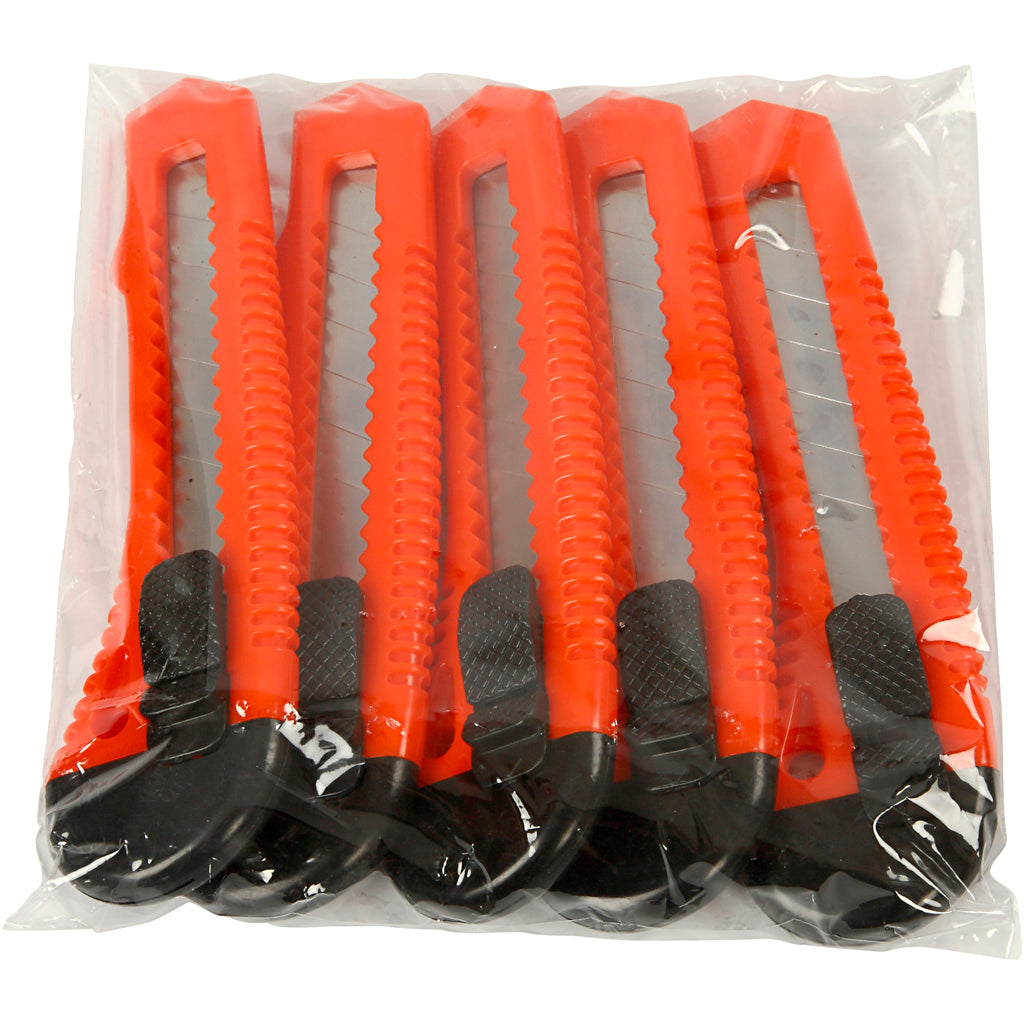 Couteau sécable Creativ company, grand, l: 18 mm, 5 pièces 1 boîte