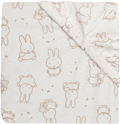 Jollein drap housse jersey 60x120cm miffy moments light terra
