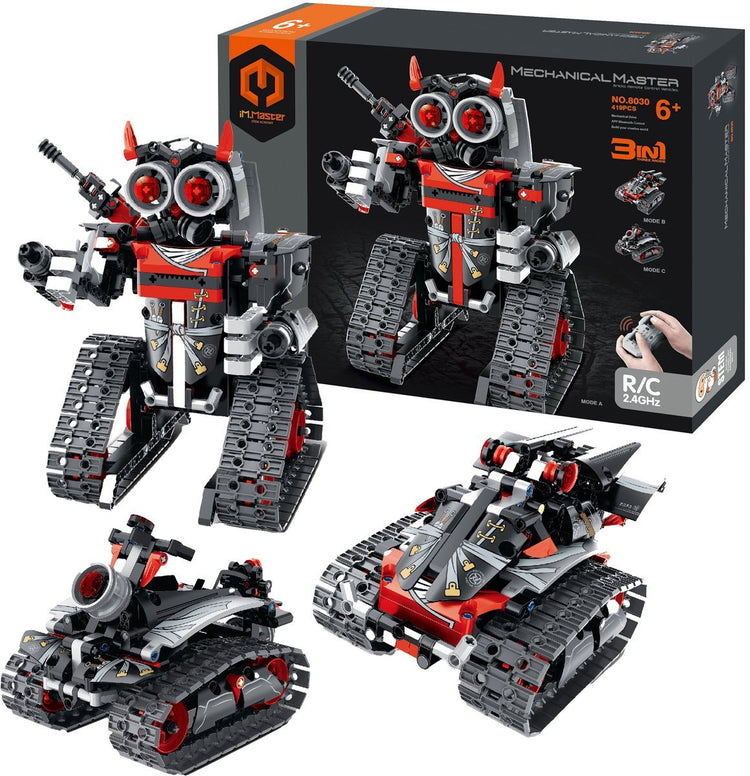 No name im.master rc robot - ensemble de jeu de construction 3-en-1 - jouets à tige