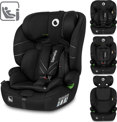 Lionelo Levi - siège auto - de 1,5 à 12 ans (76-150 cm 9-36 kg groupe 1 2 3) - siège large confortable - mousse à mémoire de forme - appui-tête 10 positions - siège auto i-size