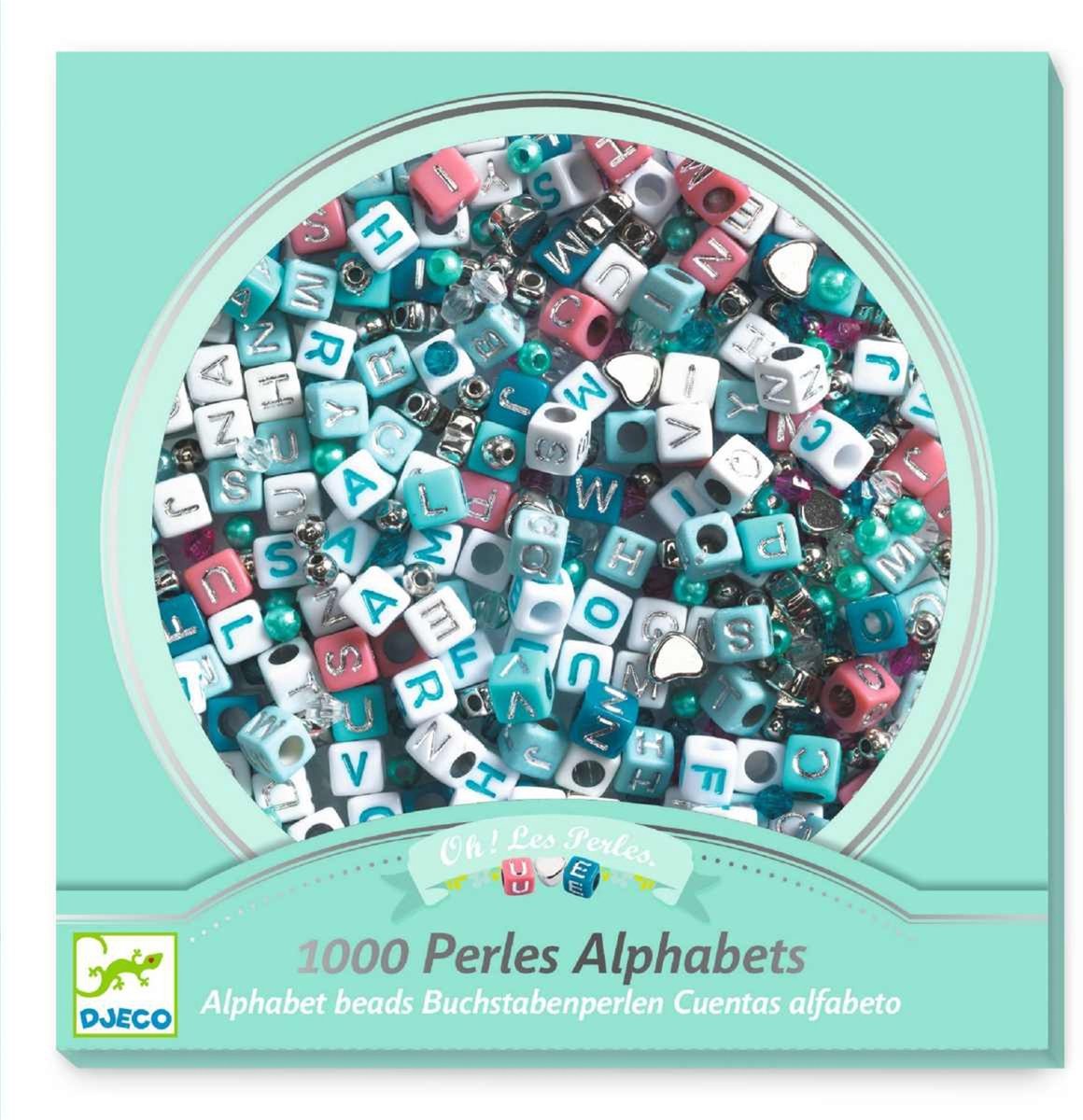 Djeco perles perles alphabet, argent - ensemble de fabrication de bijoux.
