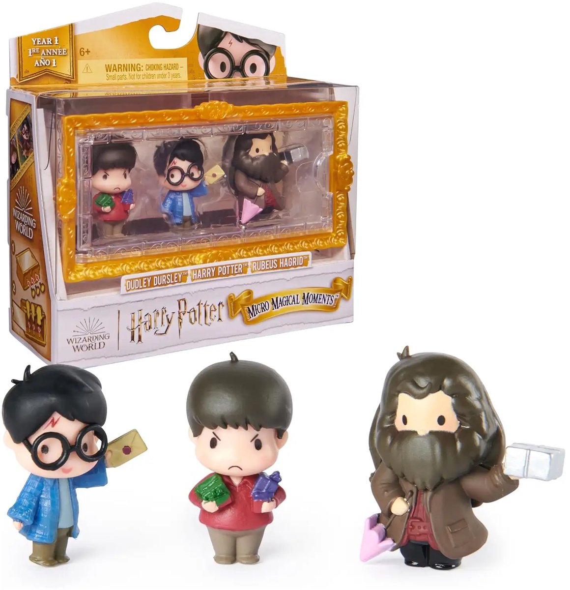 Pack de 3 figurines Micro Moment Magique Harry Potter - Harry Dudley Hagrid