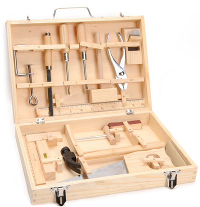 Boîte à outils en bois, 16dlg.