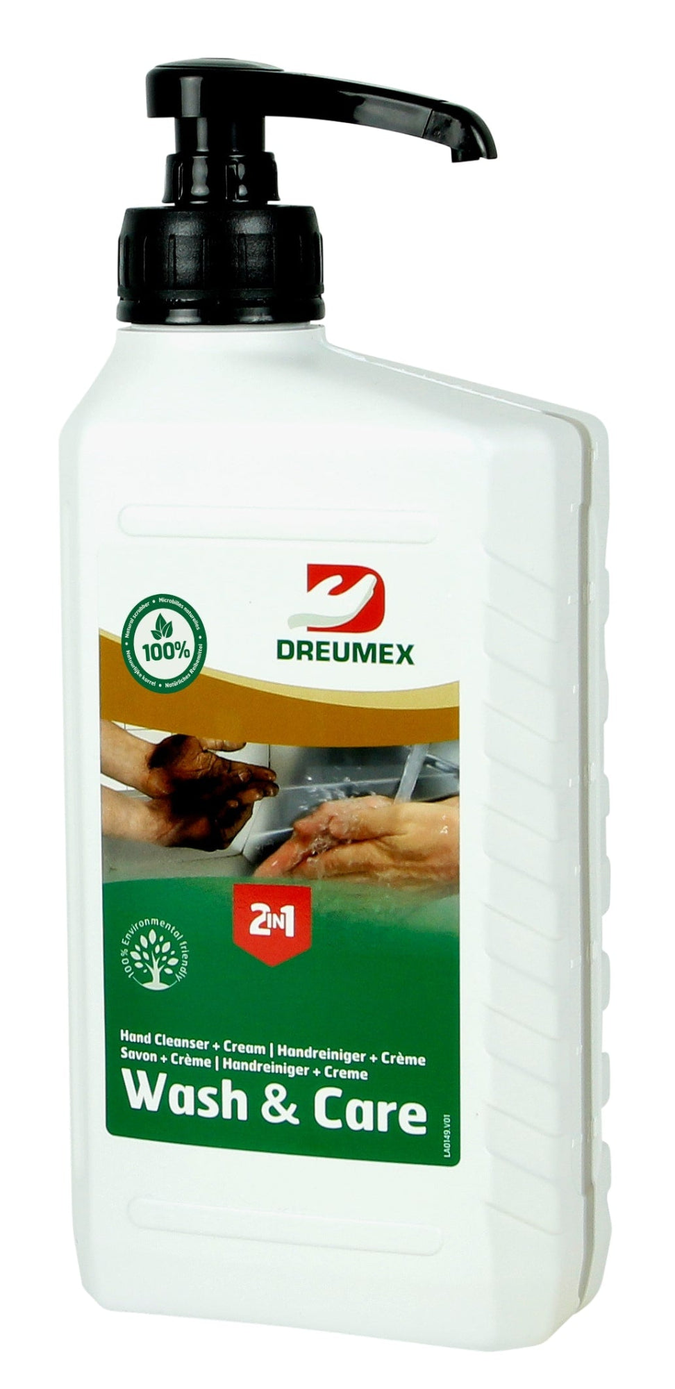 Dreumex wash care hand cleaner hand soap 1 litre with pump