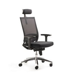 Mayer sitzmöbel chaise pivotante myoptimax tissu noir piètement étoile en métal