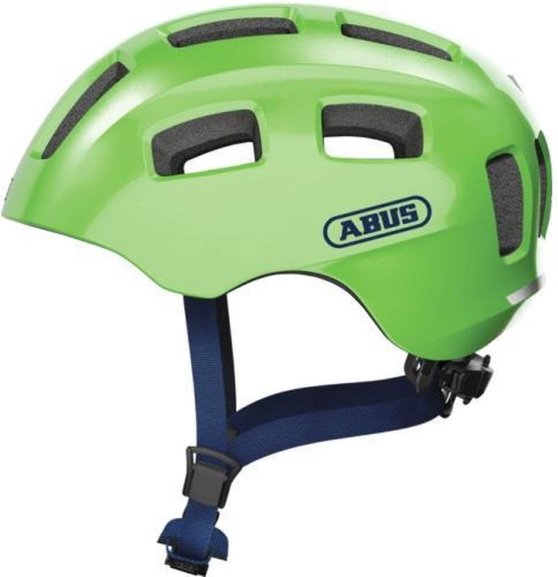 Casque de vélo Abus youn-i 2.0 - avec lumière pour enfants, adolescents et jeunes adultes - pour filles et garçons - vert (pétillant), taille s