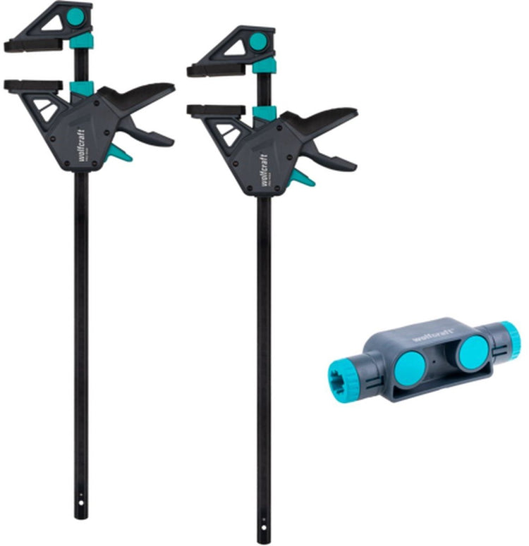 Wolfcraft - jeu de pinces à colle pro max - 2 pinces à colle 450 mm - 3 pièces - 8663060