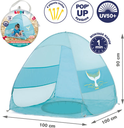 Ludi - pataugeoire multifonctionnelle - tente UV pop-up