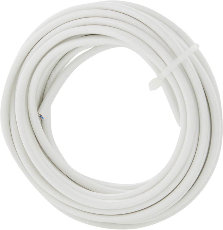 Cordon domestique Q-link - plat - capacité de charge jusqu'à 1200w - 2 x 0,75 mm² - 5 m - blanc