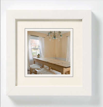 Poivrons Walther - cadre en bois - format photo 13x13 cm - blanc
