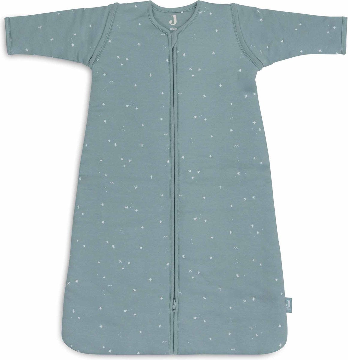 Jollein gigoteuse hiver avec manche zippée 70 cm - vert d'eau scintillant - gigoteuse d'hiver