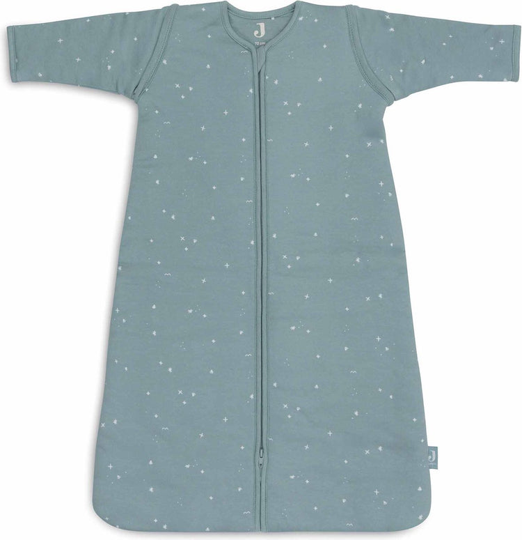 Jollein gigoteuse hiver avec manche zippée 70 cm - vert d'eau scintillant - gigoteuse d'hiver