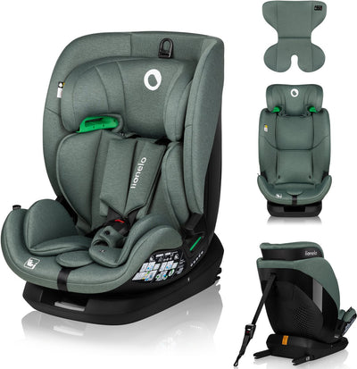 Siège auto bébé Lionelo lavande i-size - 9 à 36 kg (1,5-12 ans groupe 1 2 3 76-150 cm) - siège auto avec isofix - protection latérale haute renforcée - ventilation - renfort en acier - indicateurs d'installation - certificat
