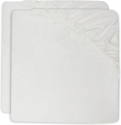 Jollein - drap housse berceau jersey 40 50x80 90cm - drap housse berceau bébé - coton doux - ivoire - 2 pièces
