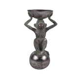 Statue de singe argentée 26cm - afbeelding 1