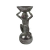 Statue de singe argentée 26cm