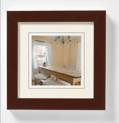 Poivrons Walther - cadre photo - format photo 10x10 cm - noyer