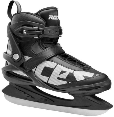 Roces – big icy 2 – patins de hockey sur glace – patins hommes – noir et blanc – rembourrage en mousse confort support de talon renforcé – taille eu 52