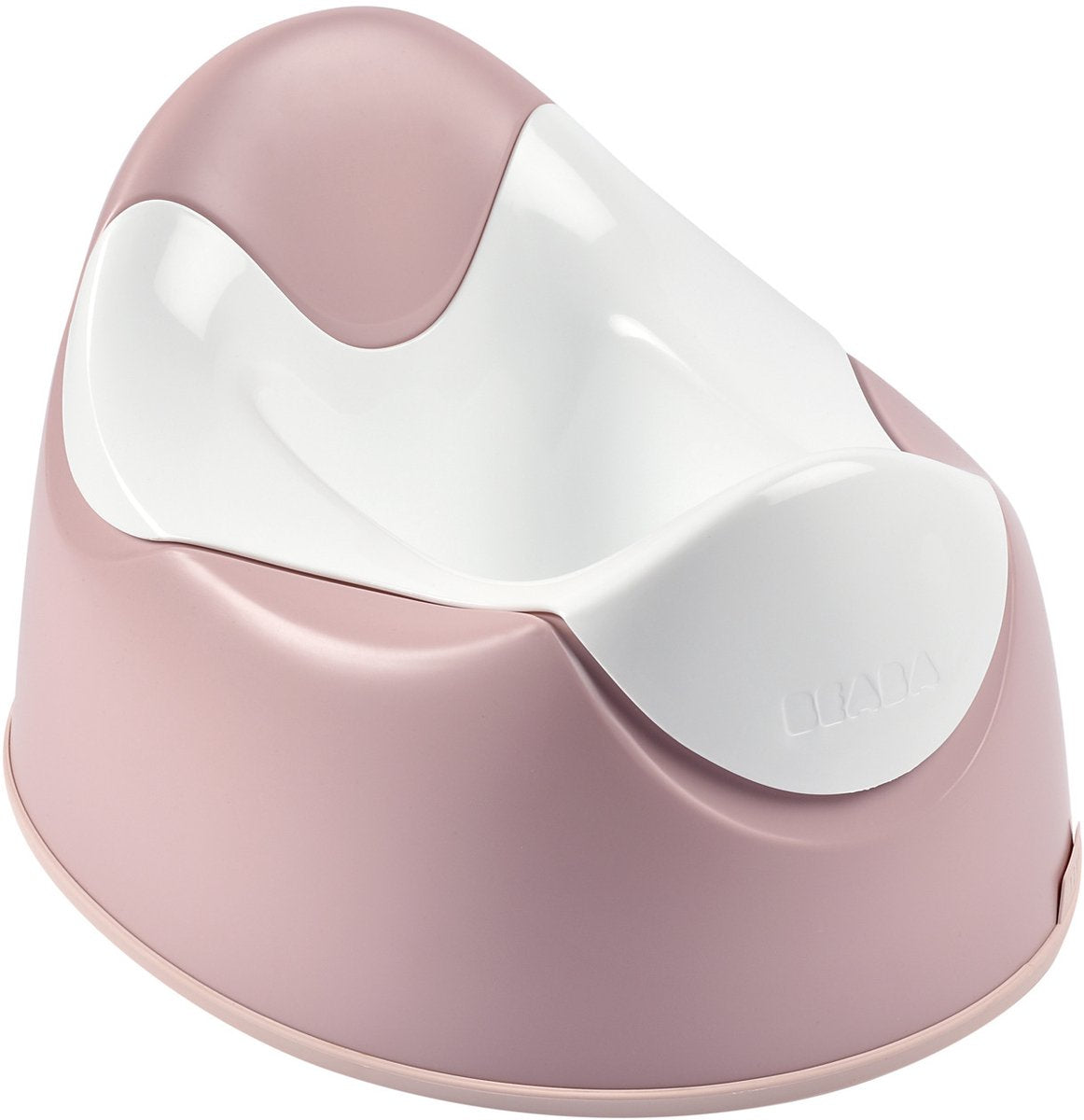 Pot ergonomique Béaba - rose - confortable et antidérapant - insert amovible - facile à nettoyer