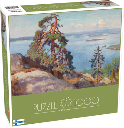 Tactic Eero Järnefelt Paysage de Koli – Puzzle – 1000 pièces – Maître finlandais de l'art et de la nature – Design épuré et apaisant – Haute qualité scandinave
