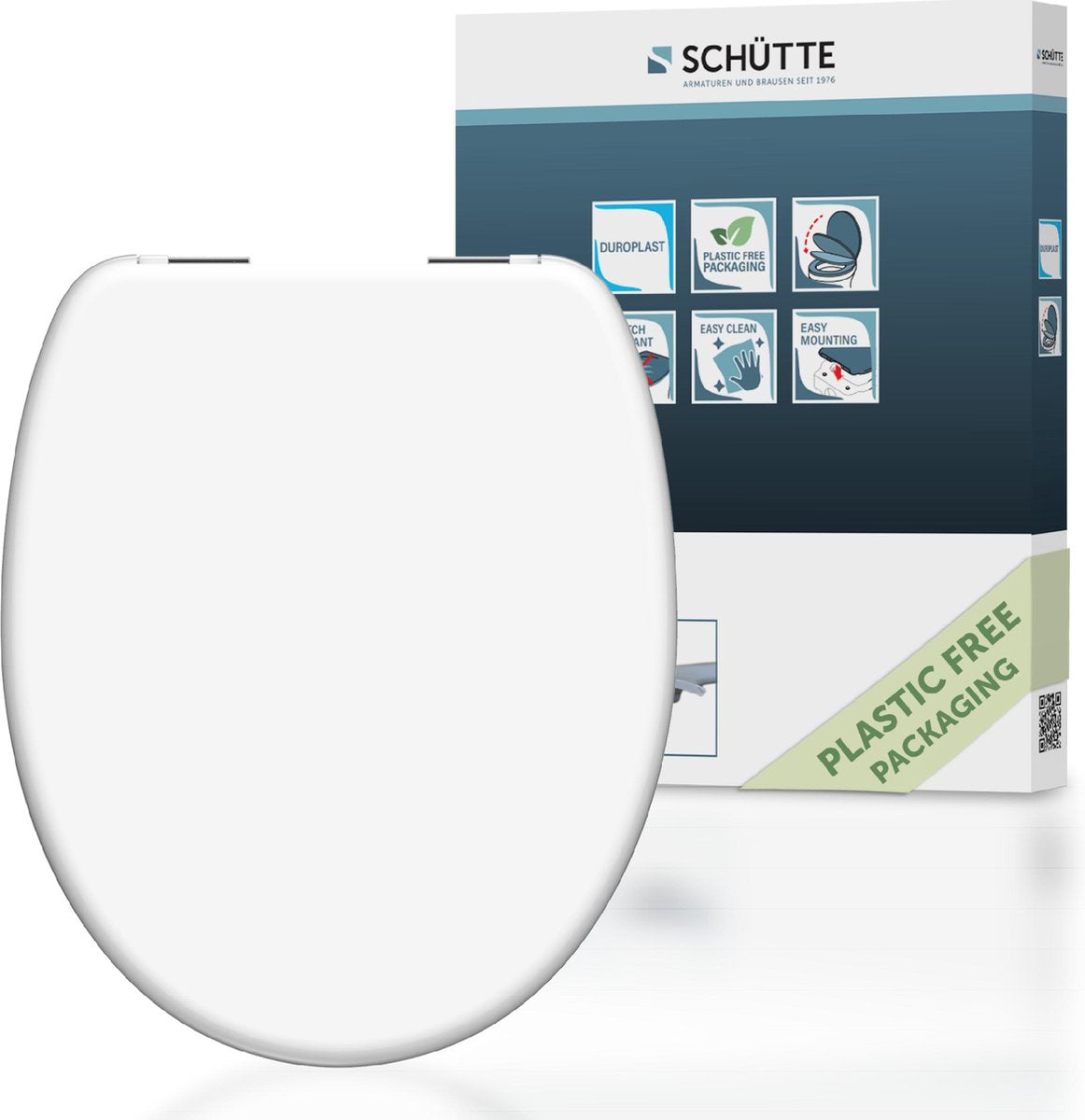 Schütte Schütte Toilet Souge avec Duroplaste blanc enlacier doux