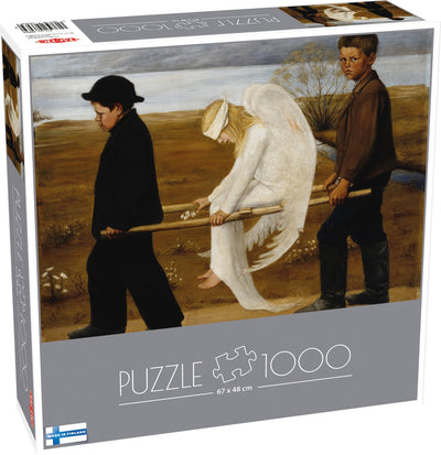Tactic Hugo Simberg : Ange blessé – puzzle – 1000 pièces – art finlandais classique – chef-d'œuvre symboliste – haute qualité scandinave