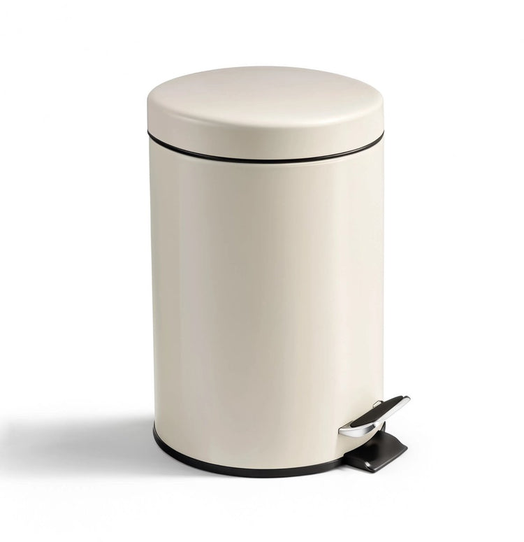 Faire taire. living hush living - poubelle 3l en métal - couvercle à fermeture douce - seau intérieur amovible - extra compact - pour petites toilettes et salles de bains - à