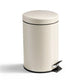 Faire taire. living hush living - poubelle 3l en métal - couvercle à fermeture douce - seau intérieur amovible - extra compact - pour petites toilettes et salles de bains - à