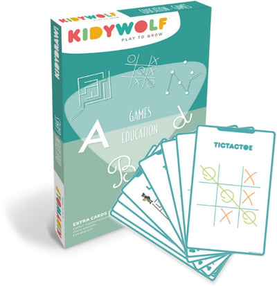 Kidywolf kidydraw mini recharge – jeux éducatifs – 60 cartes de dessin éducatives avec lettres, chiffres et jeux mathématiques