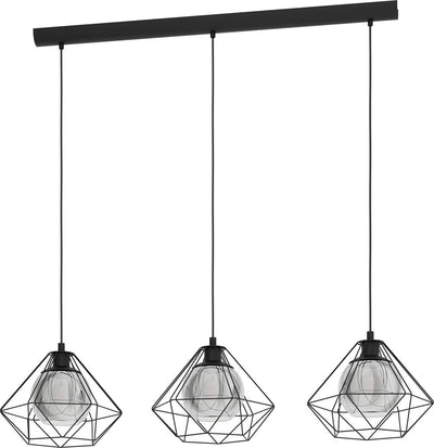 Eglo Vernham - lampe suspendue - e27 - 114,5 cm - noir