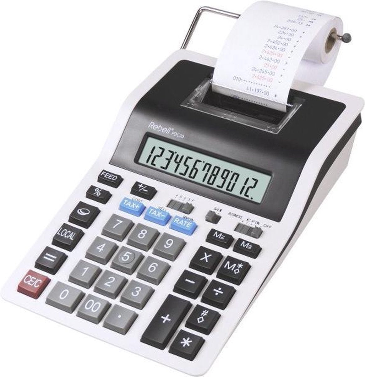 Calculatrice d'impression Rebell - pdc20-wb - blanc-noir - re-pdc20-wb
