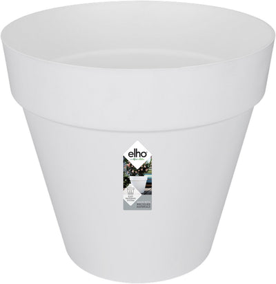 Elho loft urban round 60 - grand pot de fleur d'extérieur - réservoir d'eau - 100% plastique recyclé - ø 58,0 x h 54,0 cm - blanc