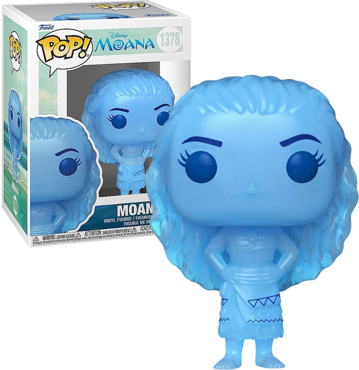 Funko-pop ! moana - moana bleu translucide exclusivité américaine