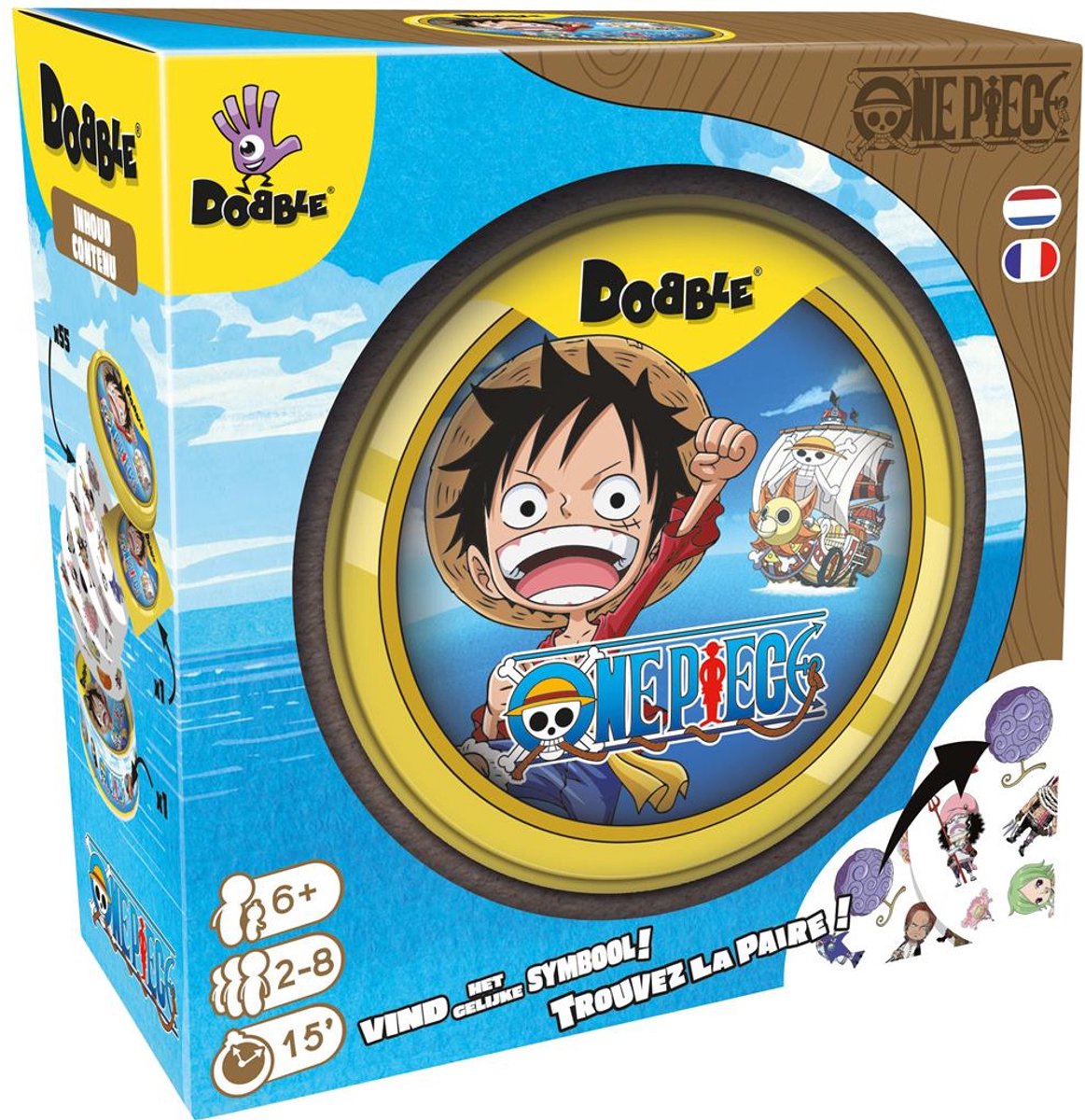 Jeu de cartes Asmodee dobble one piece - jeu éducatif pour enfants.