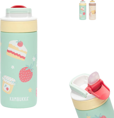 Gourde isotherme Kambukka lagon pour enfants 400 ml pique-nique - avec paille intégrée - gourde pour enfants - gobelet pour l'école