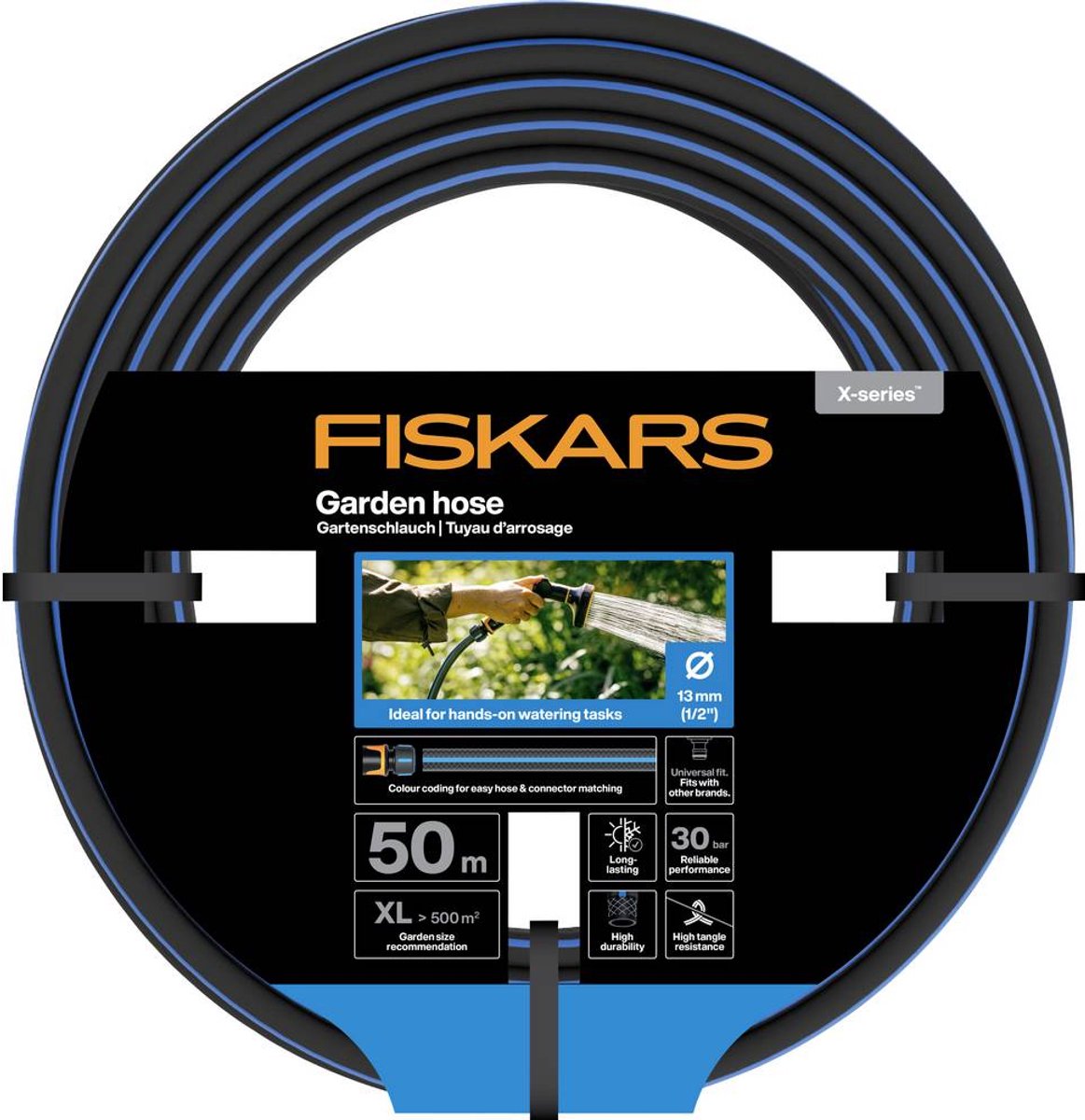 Fiskars x-series™ 1076046 tuyau d'arrosage 50000 mm 1 2 pouces 50 m
