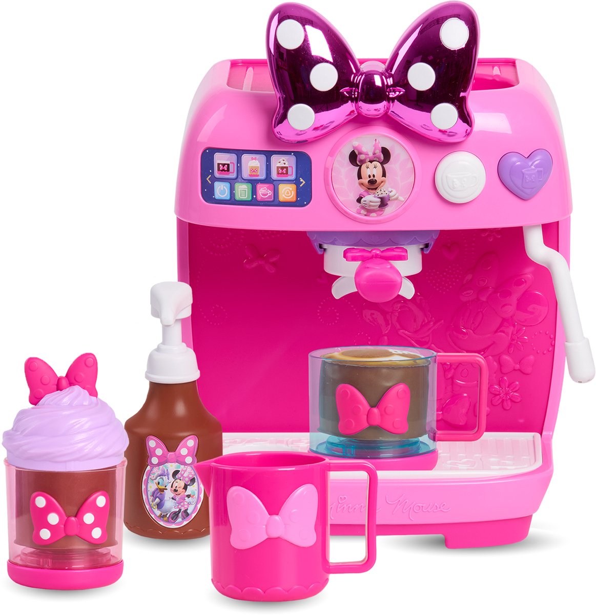 Ensemble machine à café Spectron Disney Minnie Mouse avec son lumineux - 10 pièces.