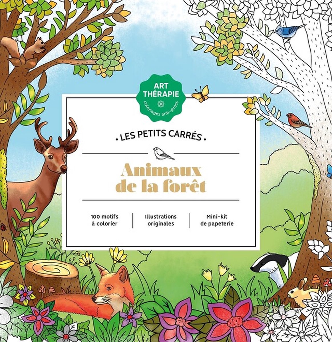 Hachette héros les petits carrés - animaux de la forêt - hachette - livre de coloriage pour adultes