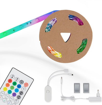 Briloner leuchten magic - bandes LED - 2311090 - couleurs numériques rgbic - capteur de musique - peut être raccourci - incl. télécommande - 300 x 10 cm (lxl)