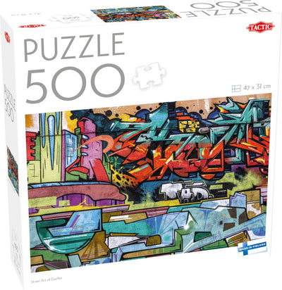 Tactic street art ou graffiti – puzzle – 500 pièces – graffitis colorés street art – art urbain et art mural – haute qualité scandinave