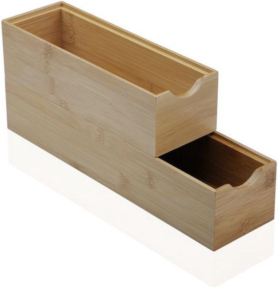 Boîte multifonctionnelle Versa en bambou (7,8 x 6,4 x 23 cm)