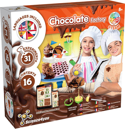 Science 4 you science4you chocolaterie – kit de bricolage – créez vos propres friandises au chocolat – expériences de cuisine à base de tiges – 8 ans et plus
