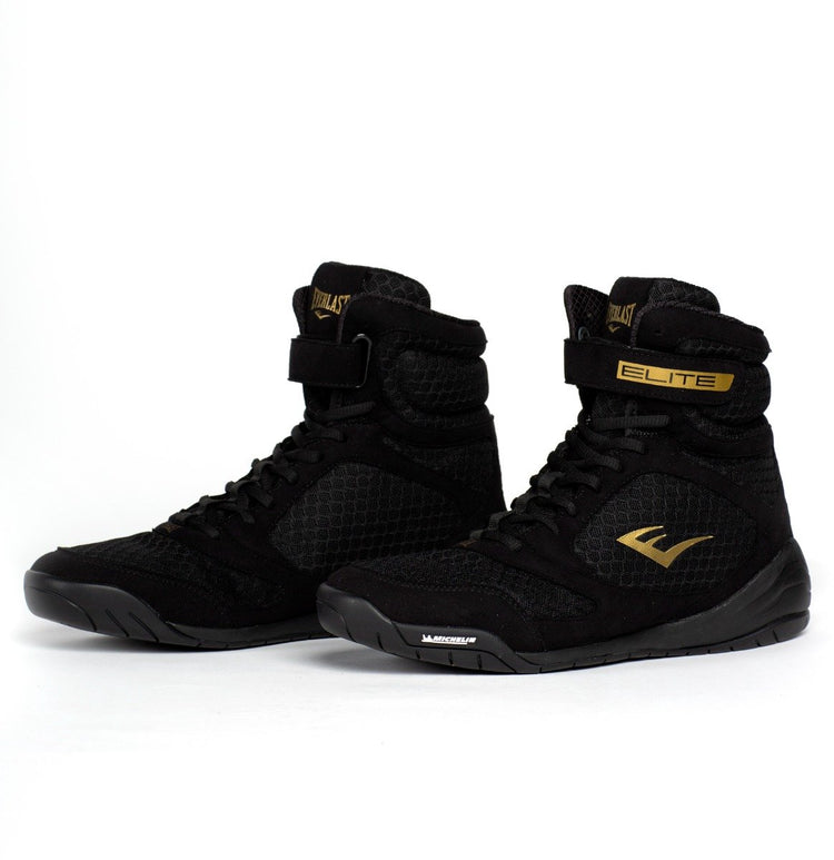 Everlast Elite 2 - chaussures de boxe - montantes - or noir (disponible en différentes tailles)