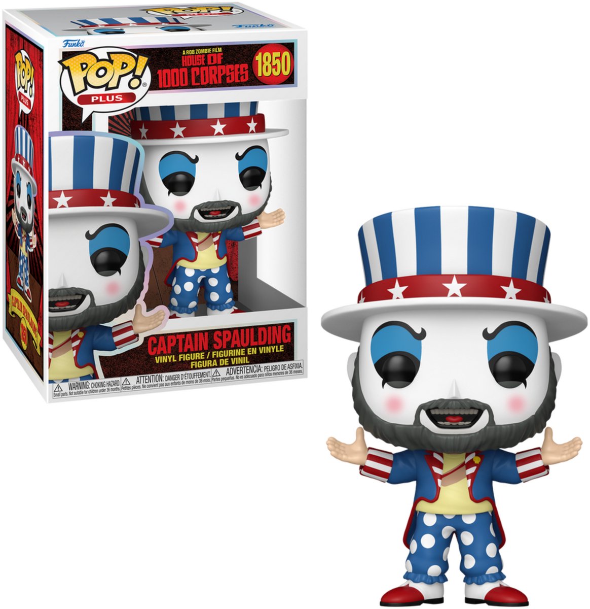 Funko-pop ! plus : maison des 1000 cadavres - capitaine spaulding #1850