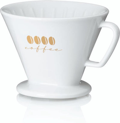 Kela porte-filtre à café l, porcelaine, blanc - | Excelsa