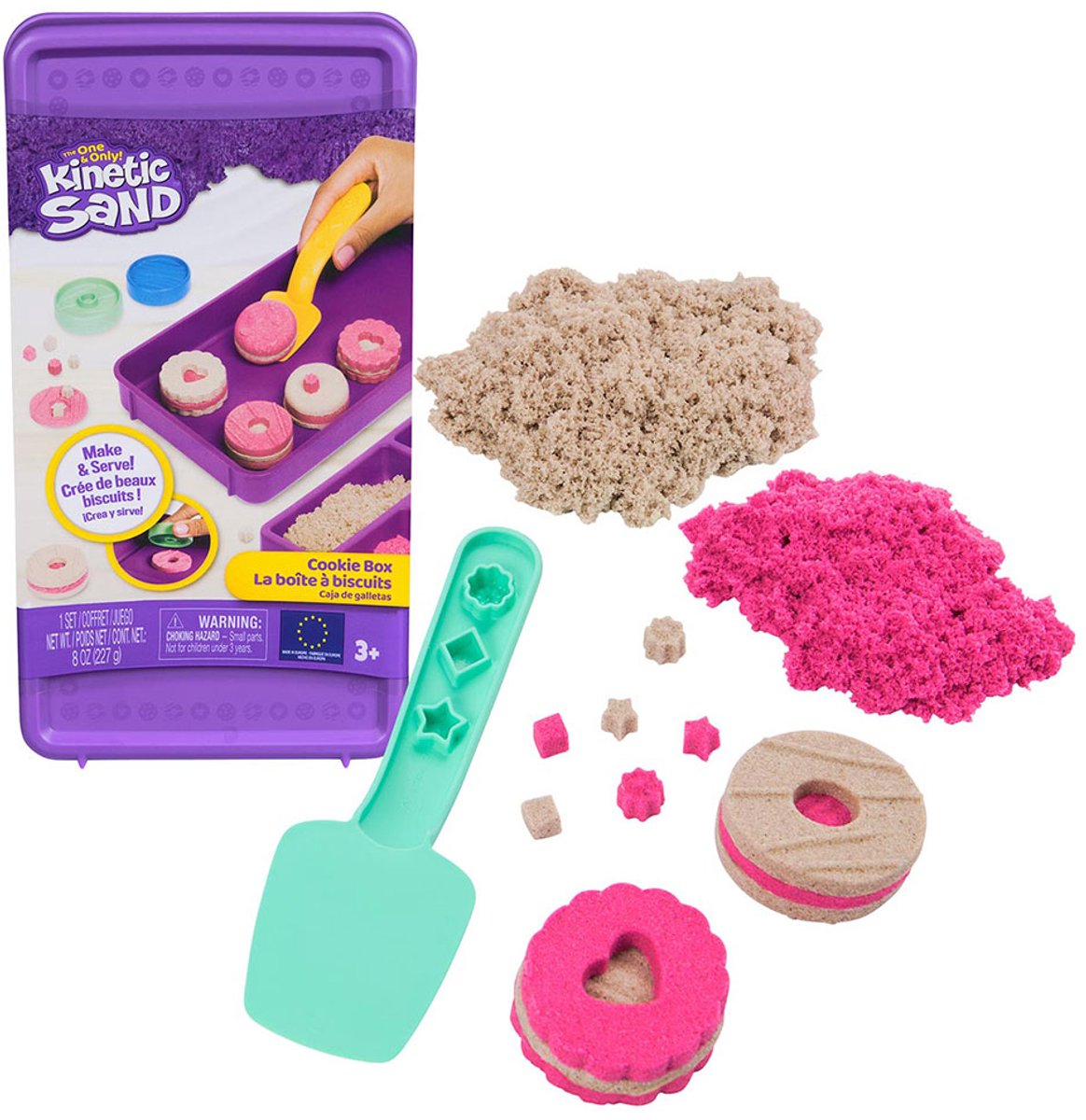 Boîte à biscuits au sable cinétique Spin Master pour enfants 227 g.